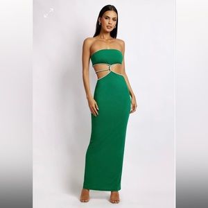 Meshki Billie strapless maxi - Green XS